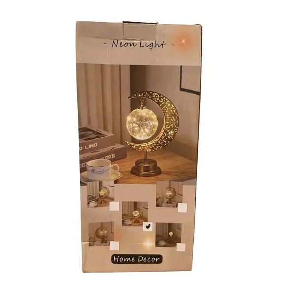 Enchanted Hanging Lunar Star  Crescent Moon Lamp Battery Opperated, Cordless, - Picture 5 of 5